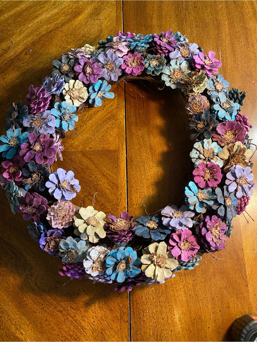 Pastels Floral Pinecone 20” Wreath Handcrafted